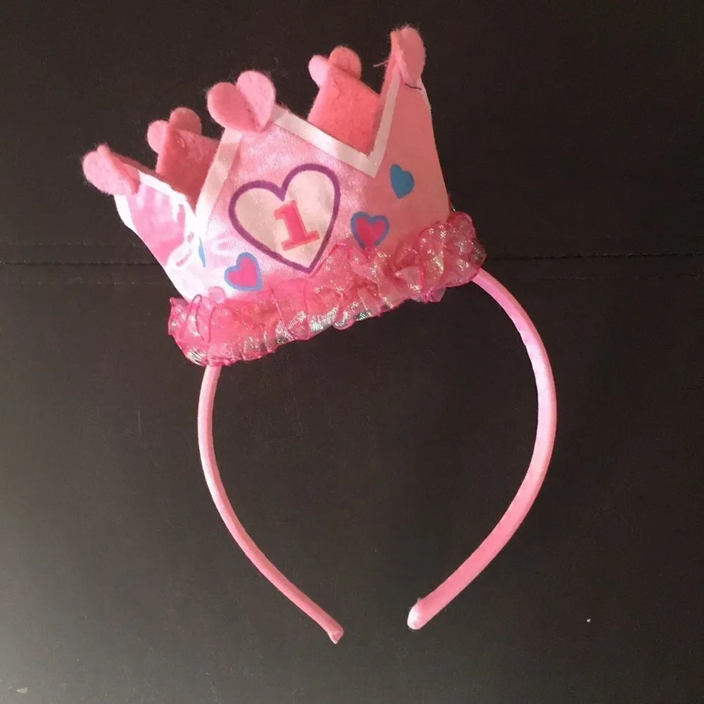 Princess crown headband 1 year old Birthday